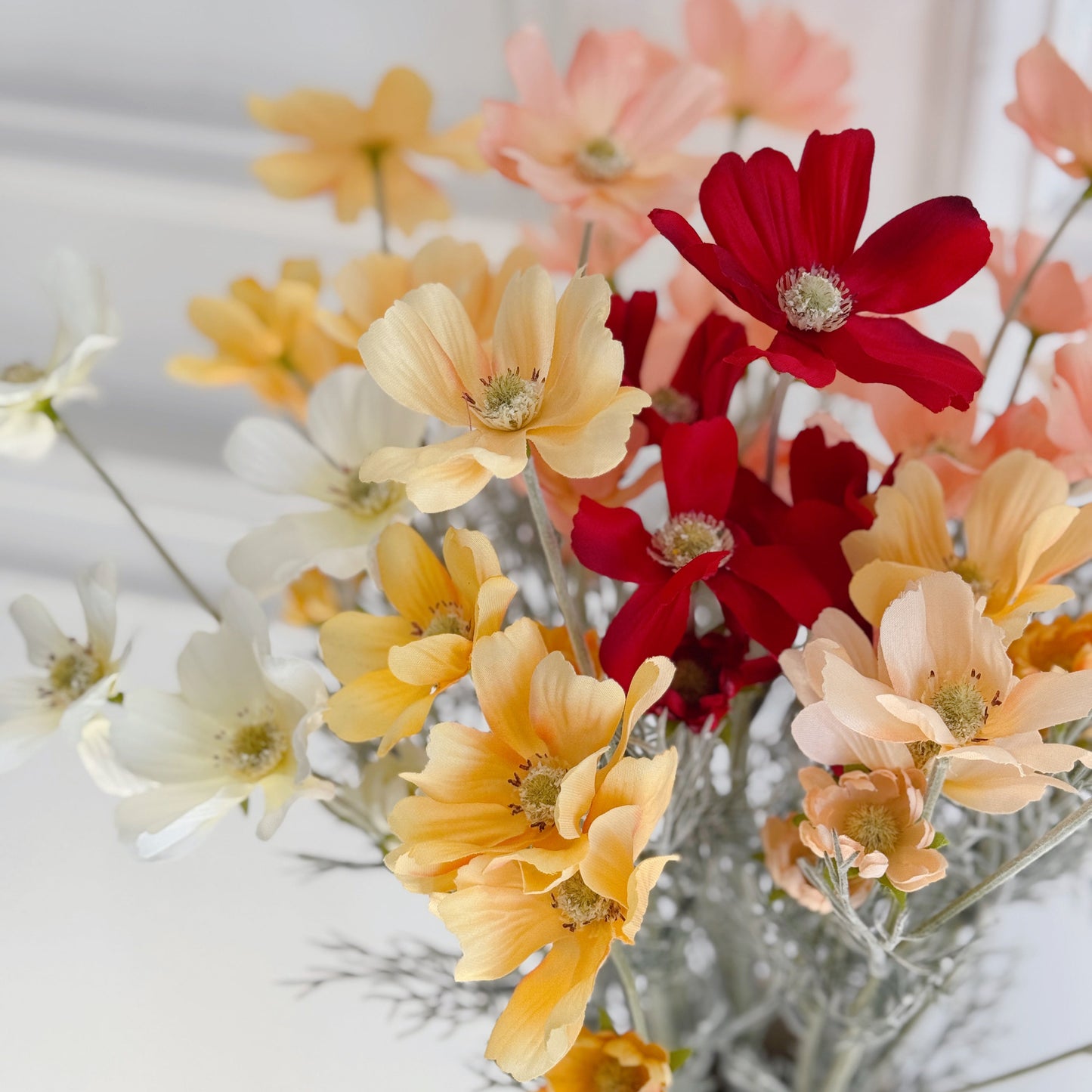 23" 6-Head Cosmos Wild Flower Stem