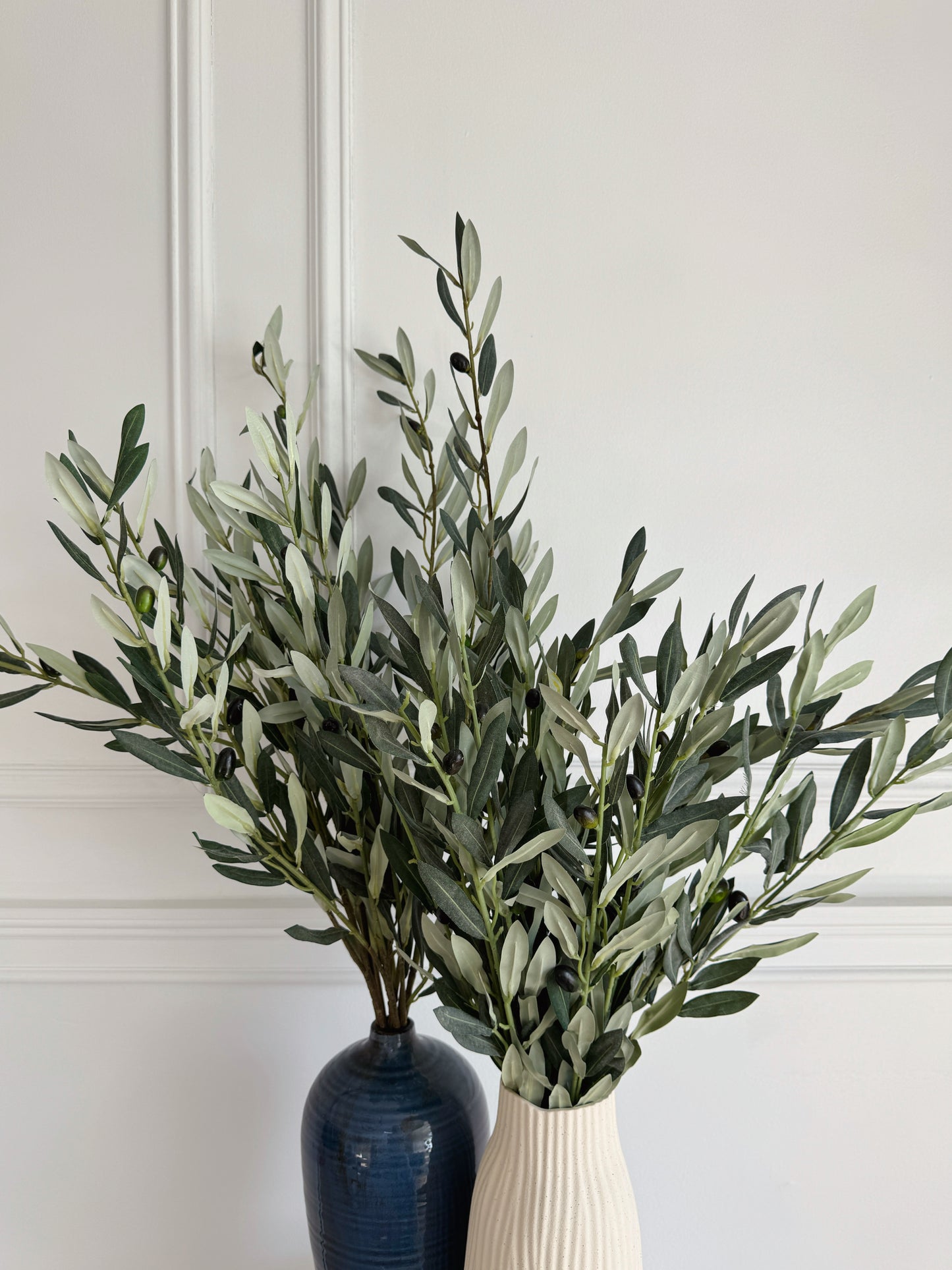 Two Sizes Green Olive Leaf Branch