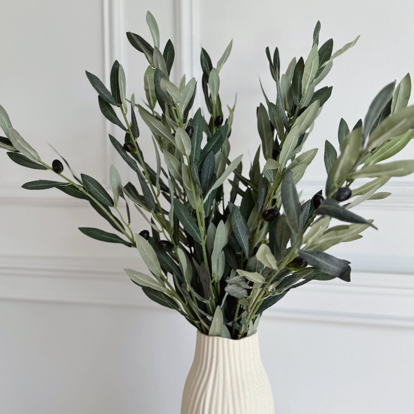 Two Sizes Green Olive Leaf Branch
