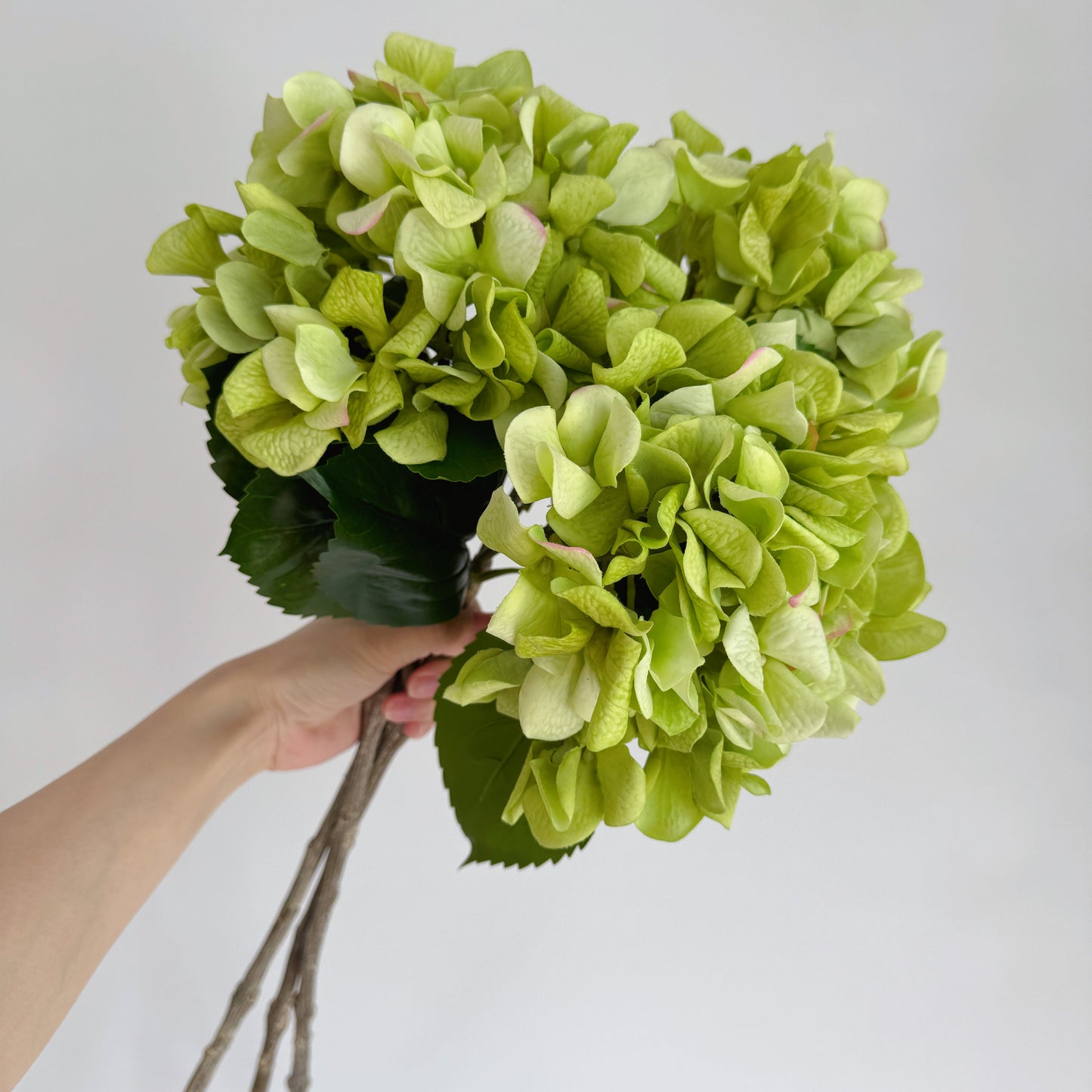 24" Real Touch Curl-Edge Hydrangea Stem