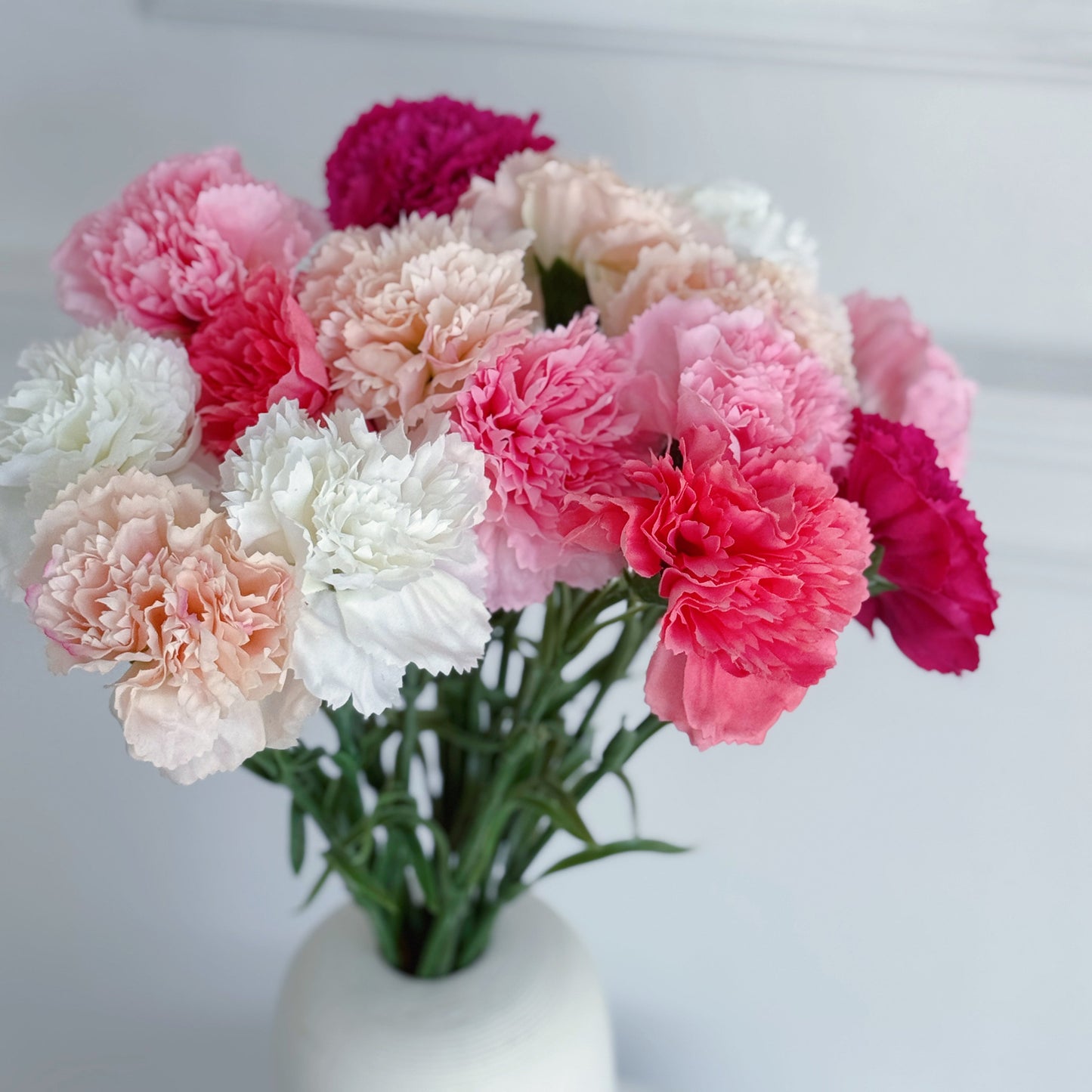 19" Real Touch Carnation Flower Stem