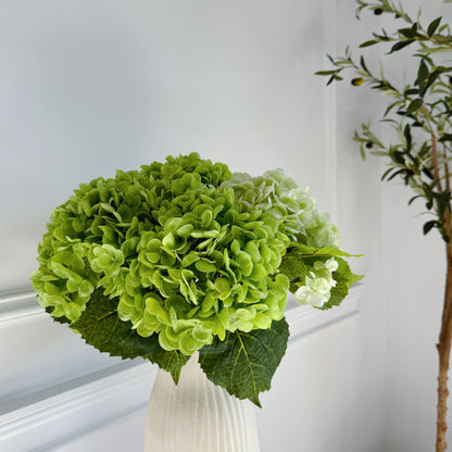 Real Touch Hydrangea Stem High Quality Realistic Artificial Hydrangea Flower Faux Green Hydrangea