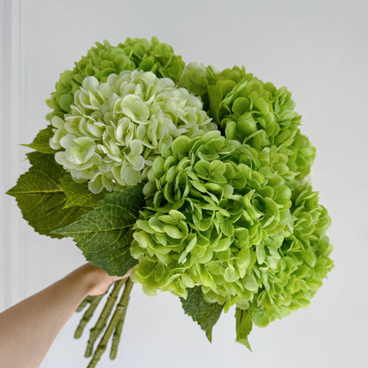 Real Touch Hydrangea Stem High Quality Realistic Artificial Hydrangea Flower Faux Green Hydrangea