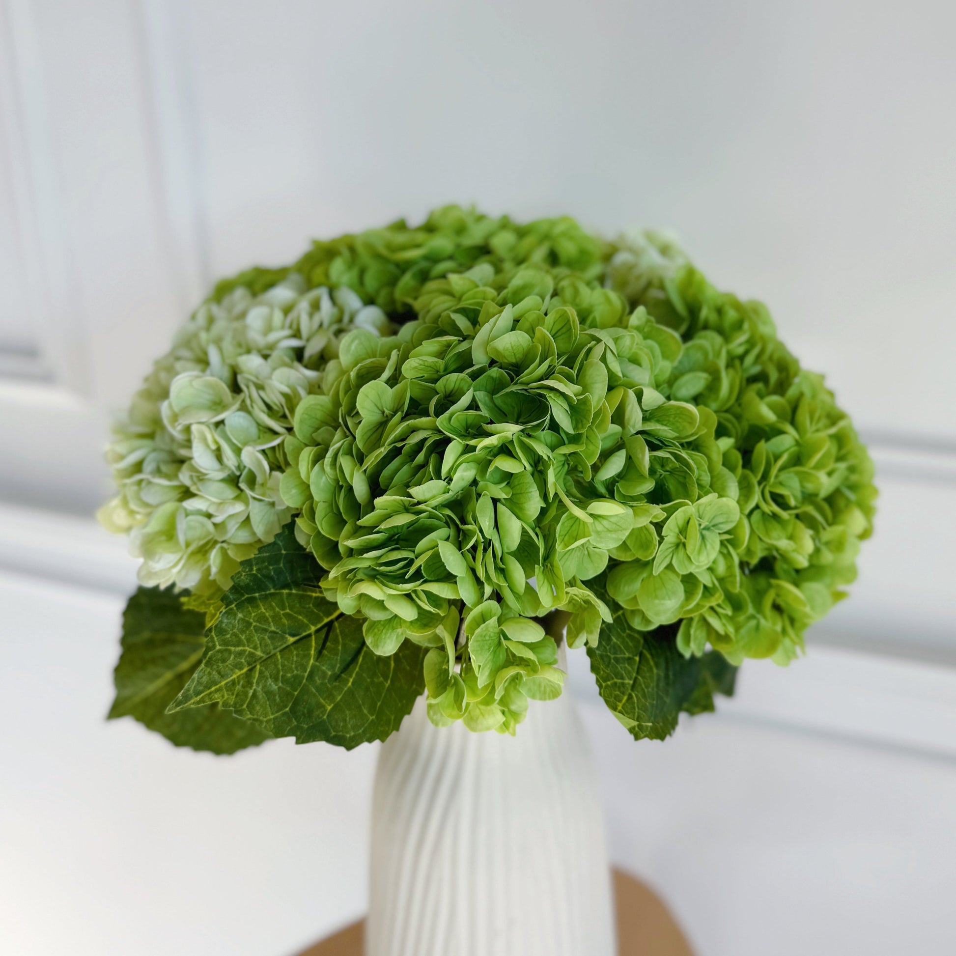 Real Touch Hydrangea Stem High Quality Realistic Artificial Hydrangea Flower Faux Green Hydrangea