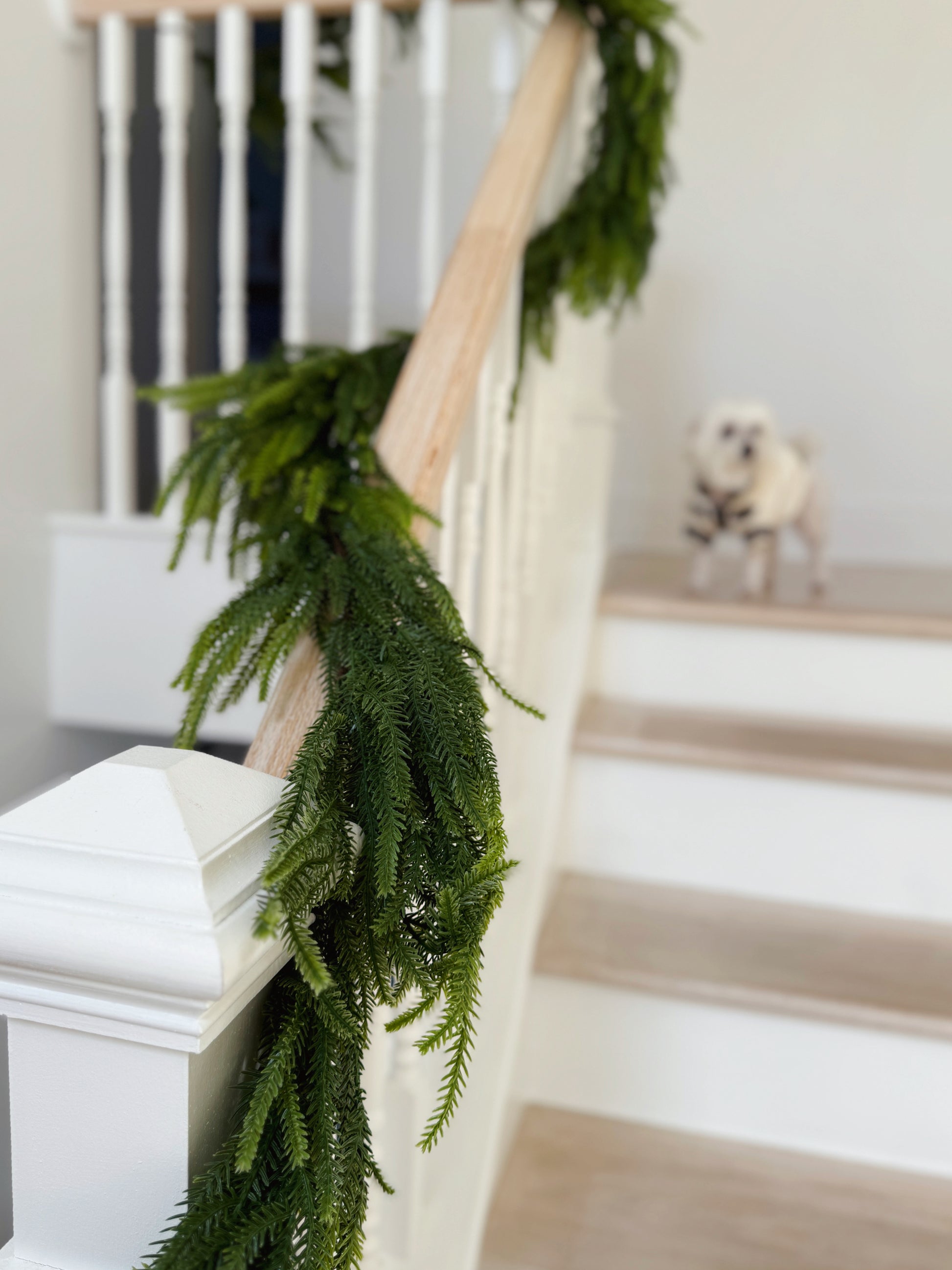 Real Touch Norfolk Pine Garland Extra Full Extra Long Winter Holiday Home Decor Christmas Home Decor Artificial Garland