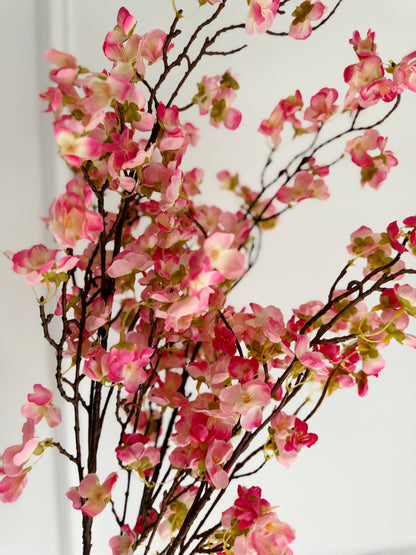 high quality faux cherry blossom branches Artificial cherry blossom white pink home decor faux flower