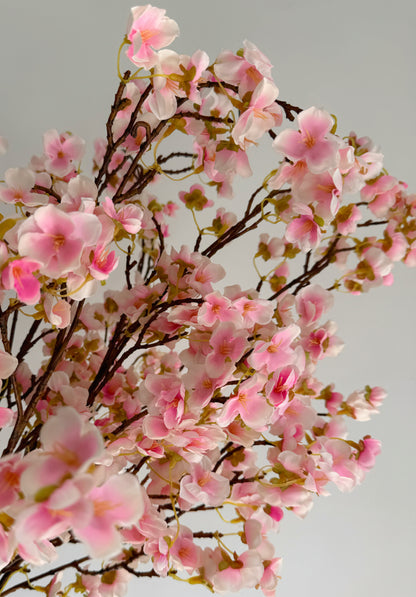 high quality faux cherry blossom branches Artificial cherry blossom white pink home decor faux flower