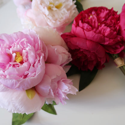 7 Stems Faux Peony Bouquet