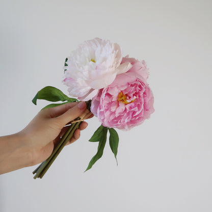 7 Stems Faux Peony Bouquet