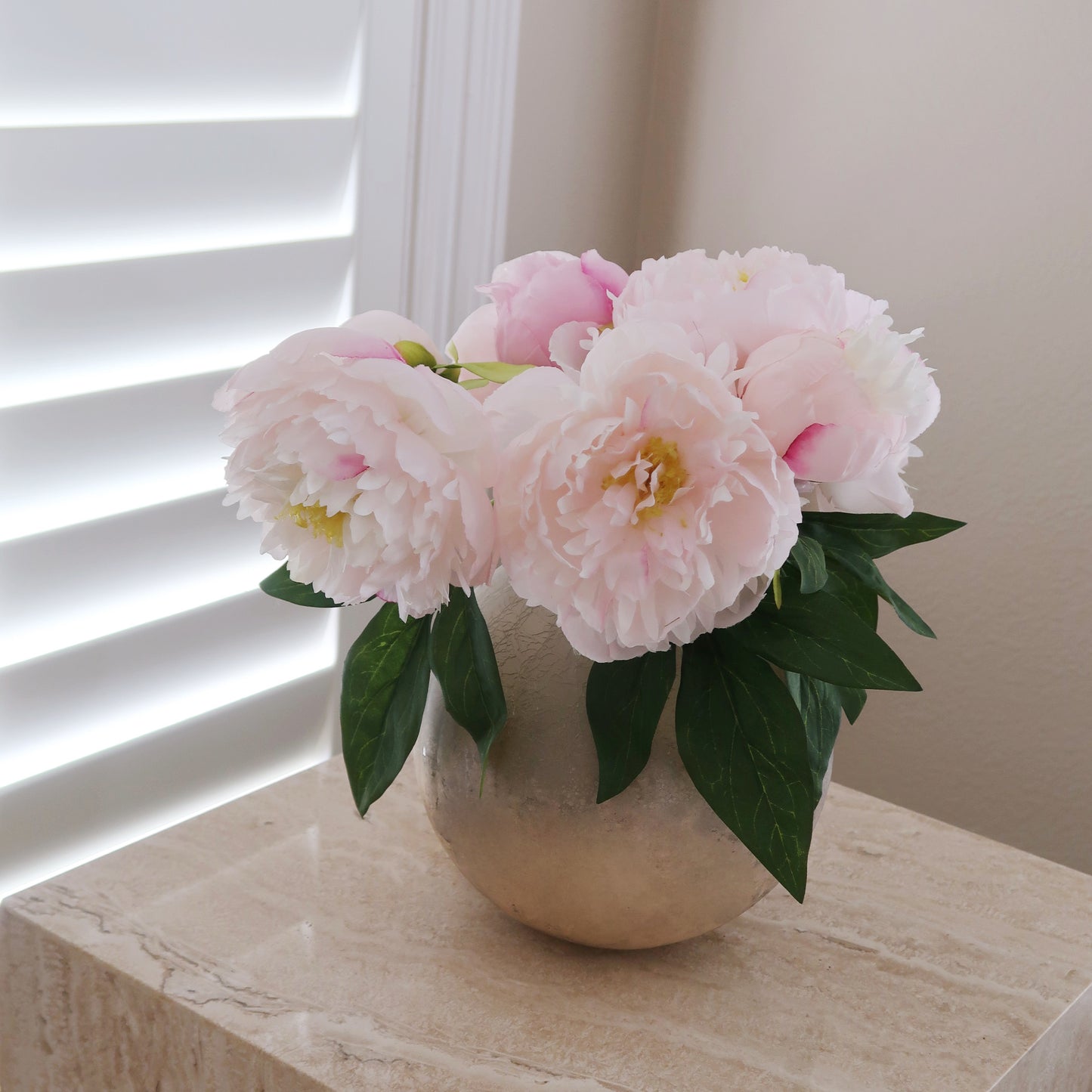 7 Stems Faux Peony Bouquet