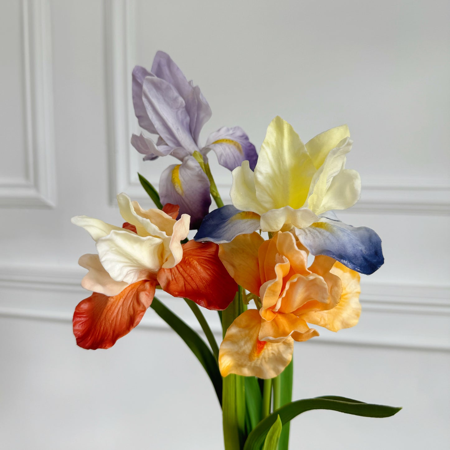 23" Faux Iris Flower Branch