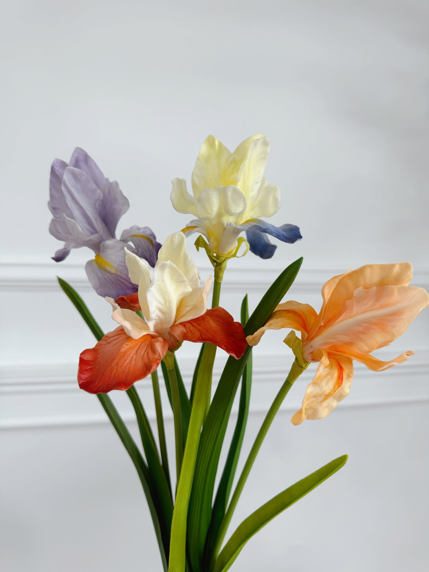 23" Faux Iris Flower Branch