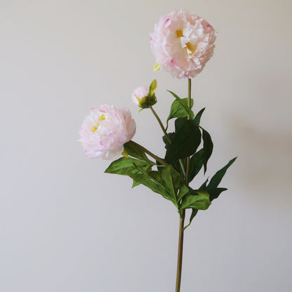 29" 3-Head Faux Peony Branch