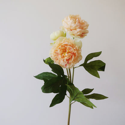 29" 3-Head Faux Peony Branch