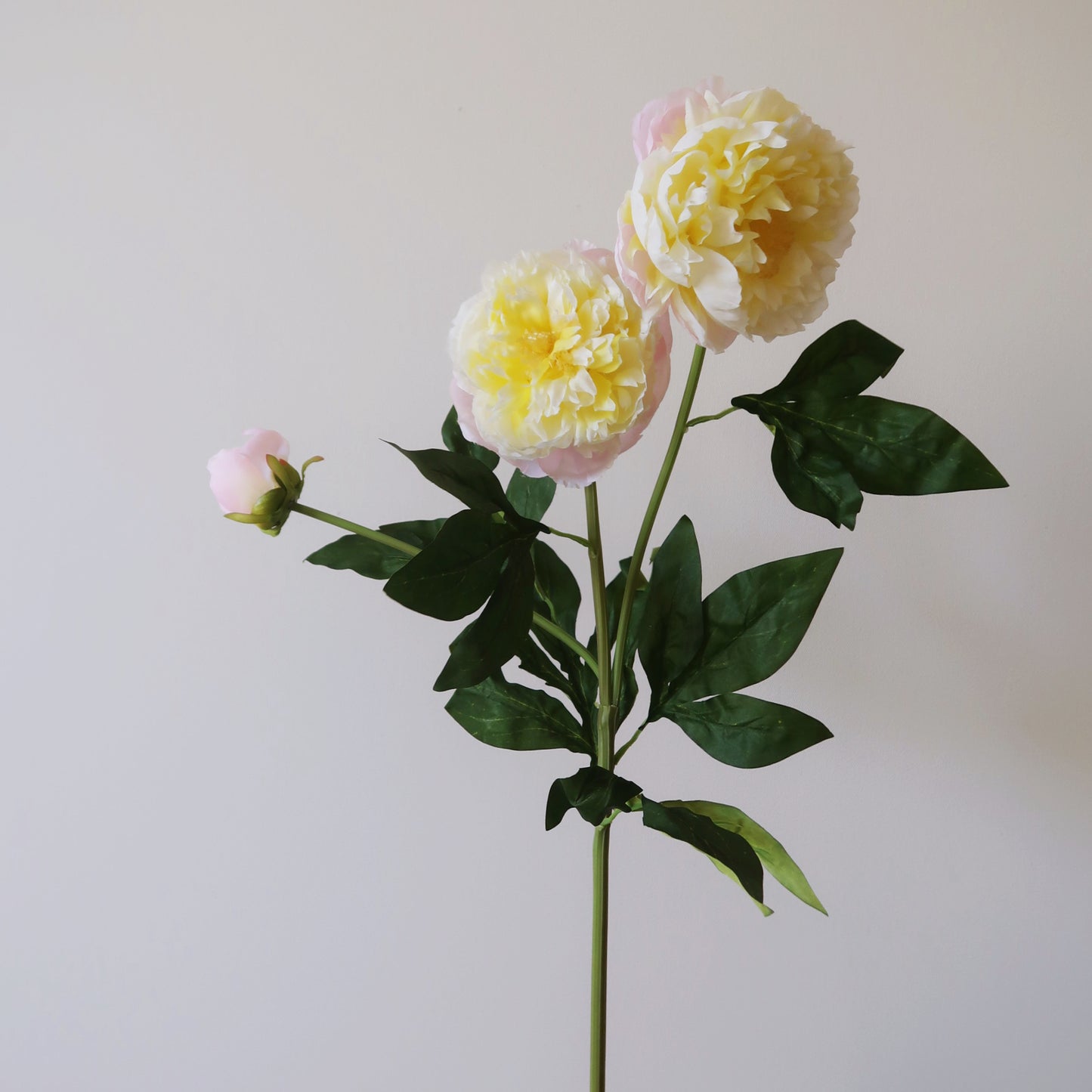 29" 3-Head Faux Peony Branch