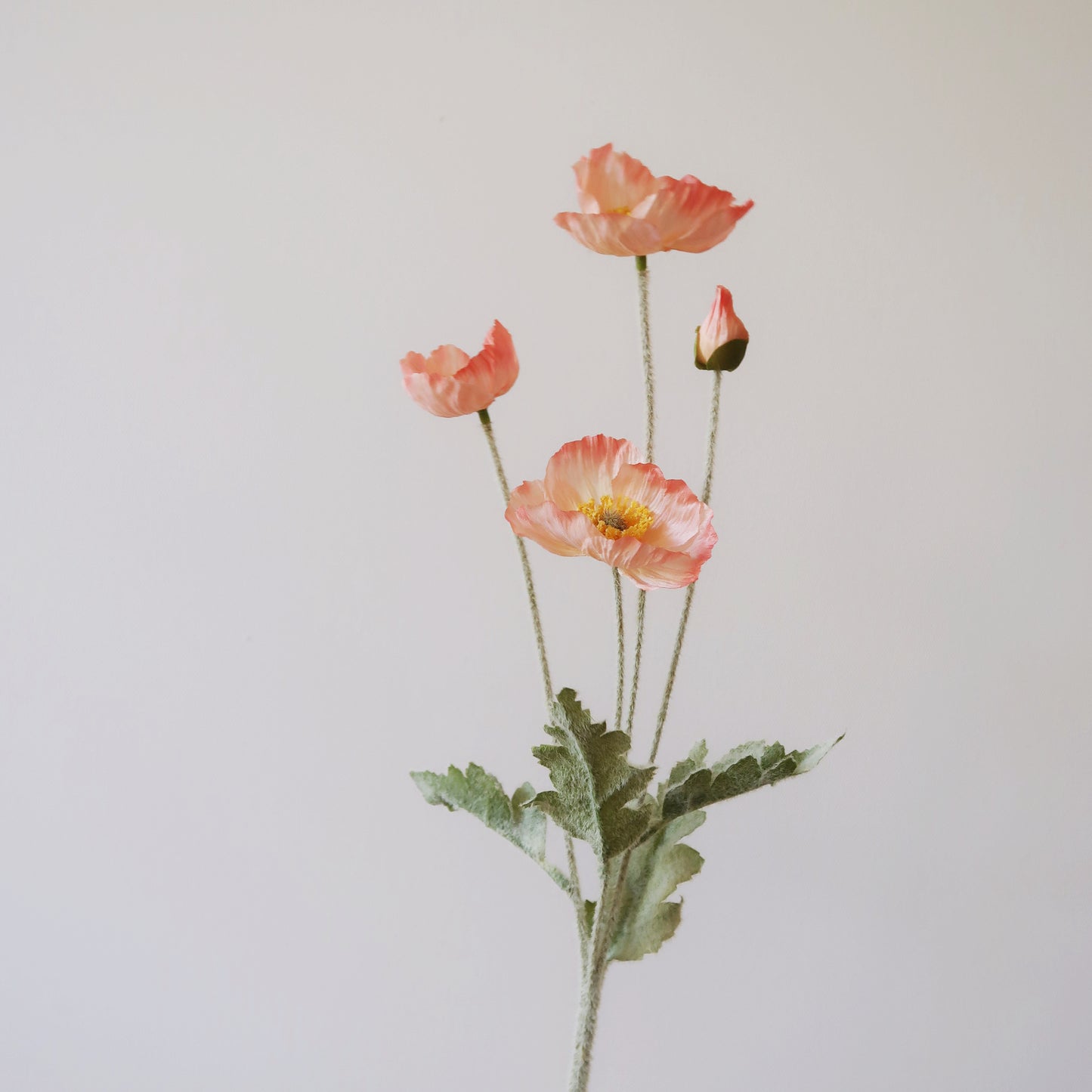 23“ Faux Poppy Flower Stem