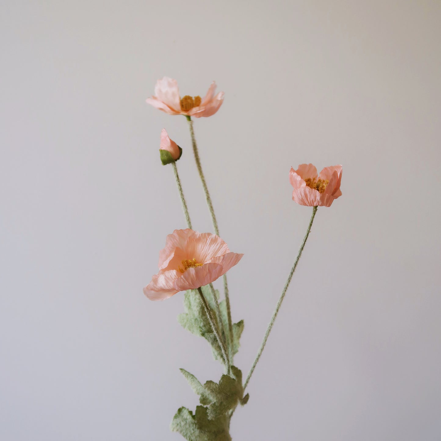 23“ Faux Poppy Flower Stem