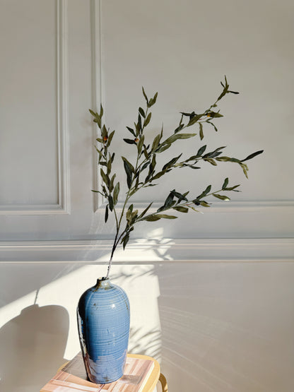 44" Grey-Green Olive Leaf Branch