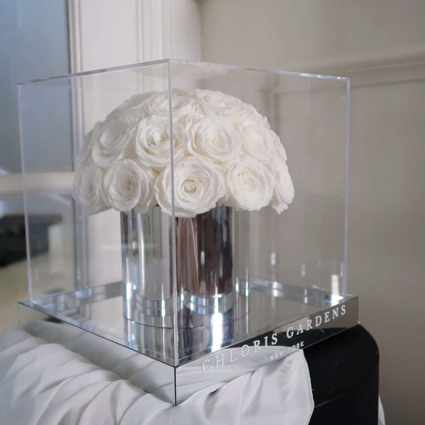 White Preserved Real Rose Bouquet | Eternity Rose Bouquet