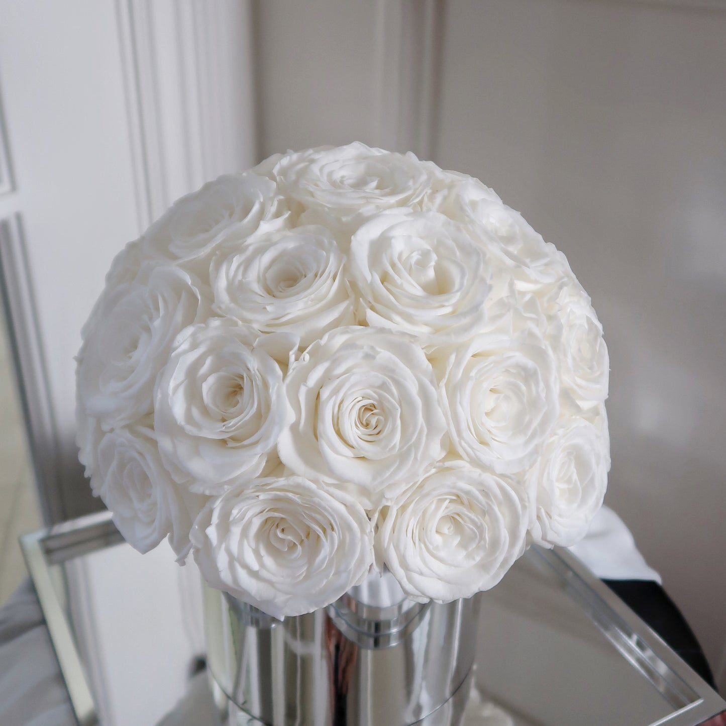 White Preserved Real Rose Bouquet | Eternity Rose Bouquet