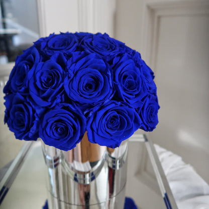 Blue Preserved Real Rose Bouquet | Eternity Rose Bouquet