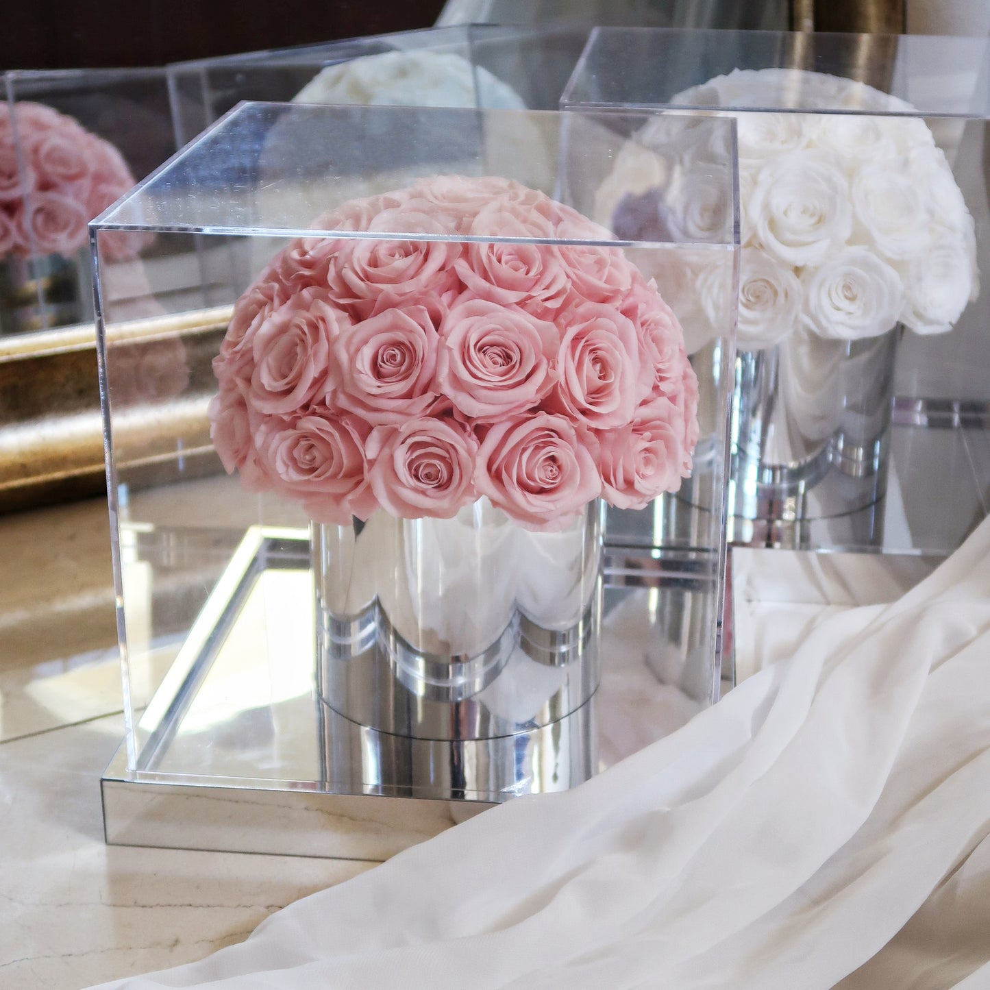 Pink Preserved Real Rose Bouquet | Eternity Rose Bouquet