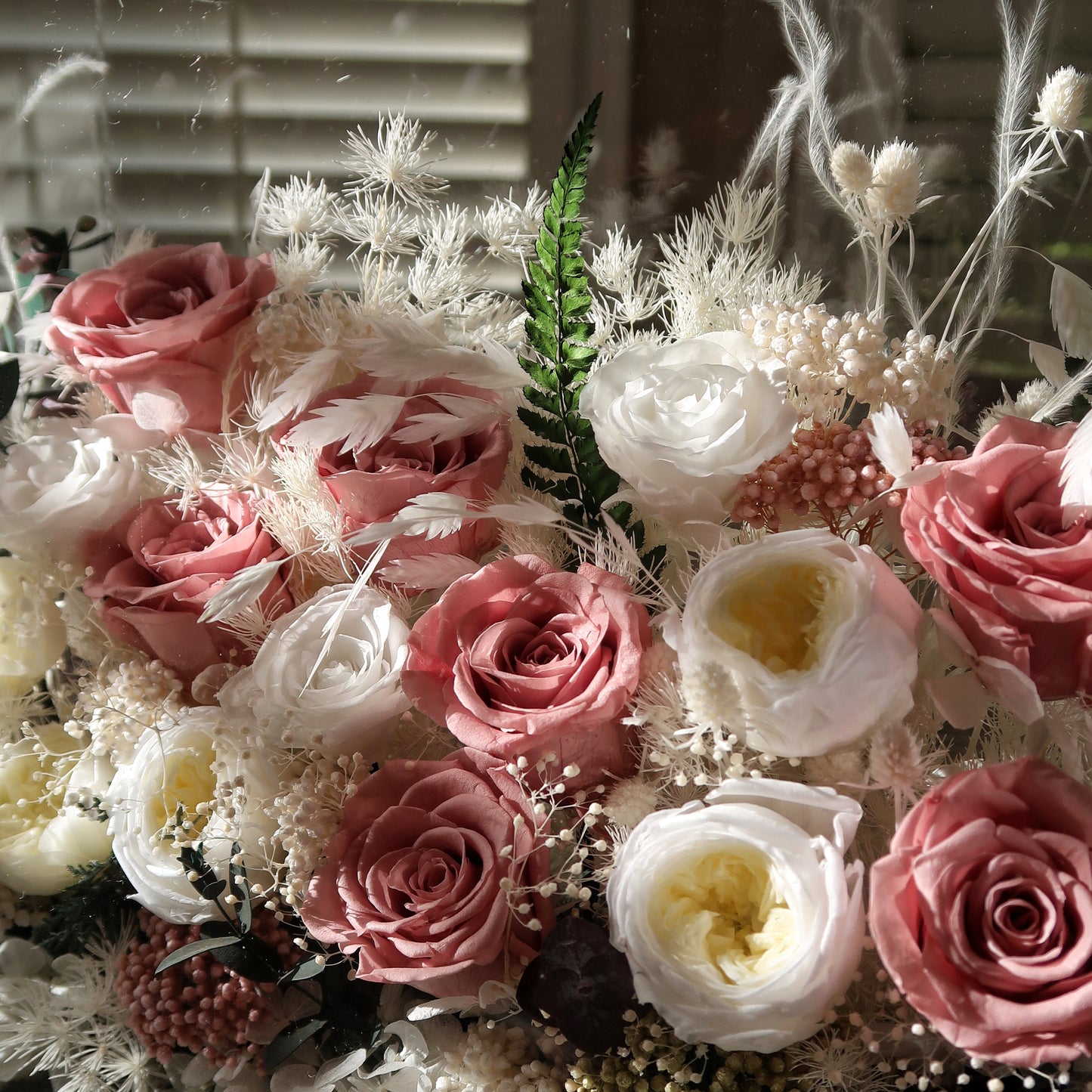 Preserved Mixed Real Flower Arrangement