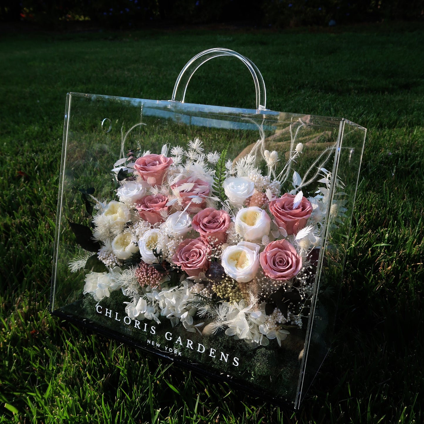 Preserved Mixed Real Flower Arrangement