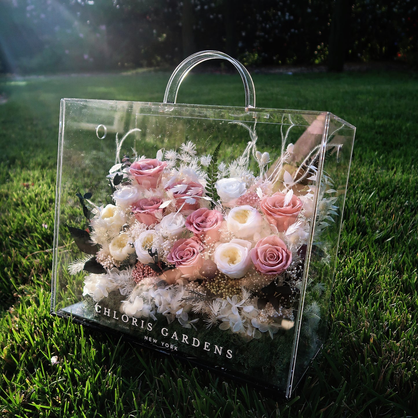 Preserved Mixed Real Flower Arrangement