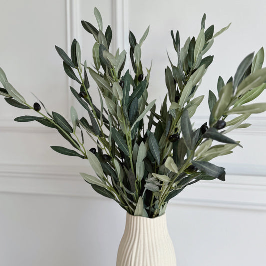 Two Sizes Green Olive Leaf Branch