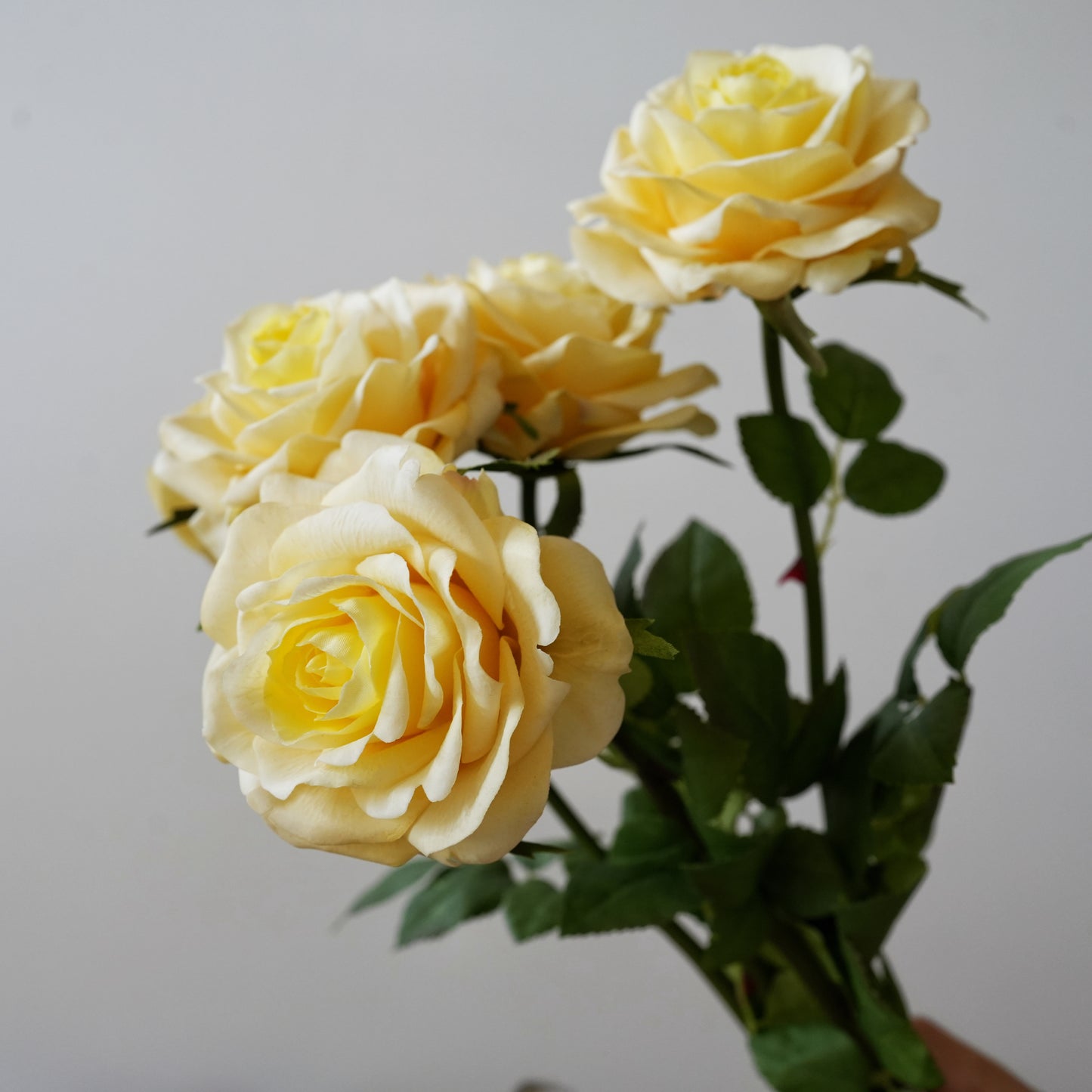 High Quality Faux Real Touch Rose Most Realistic Artificial Roses for Gifting and Home Decor Valentine's Day Gift Birthday Gift Mother's Day Gift Eternity Roses Yellow Rose Bouquet