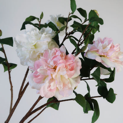 22" Faux Camellia Branch