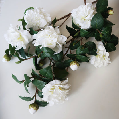 22" Faux Camellia Branch