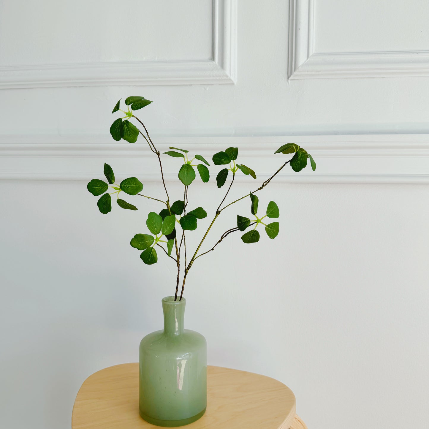 High quality Greenery home decor branch with green leaves red leaves faux twigs fake stems Japanese Zen Style Minimalism Home Decor Spring Fall Winter