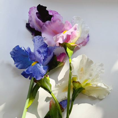 31" Faux Iris Flower Branch