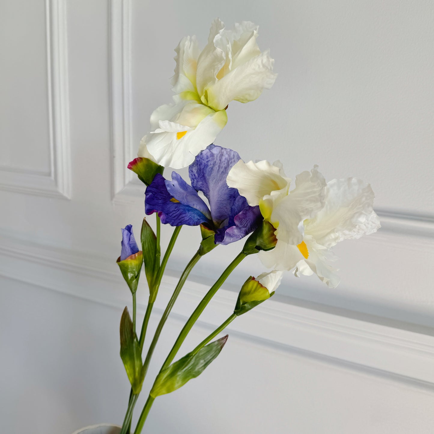 31" Faux Iris Flower Branch