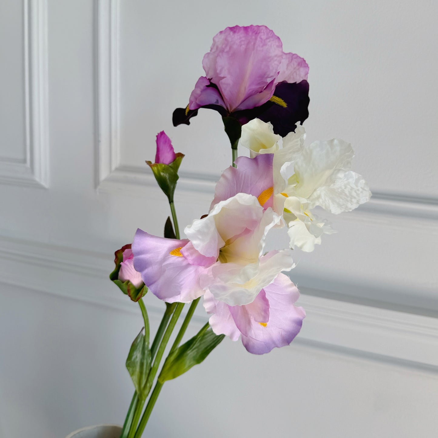 31" Faux Iris Flower Branch