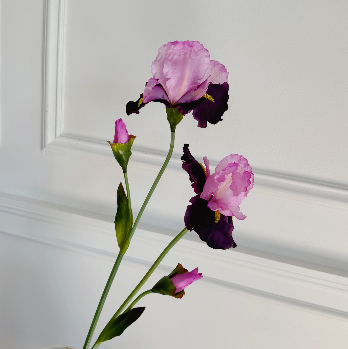 31" Faux Iris Flower Branch