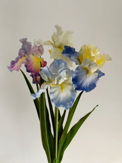 29" Faux Iris Flower Branch