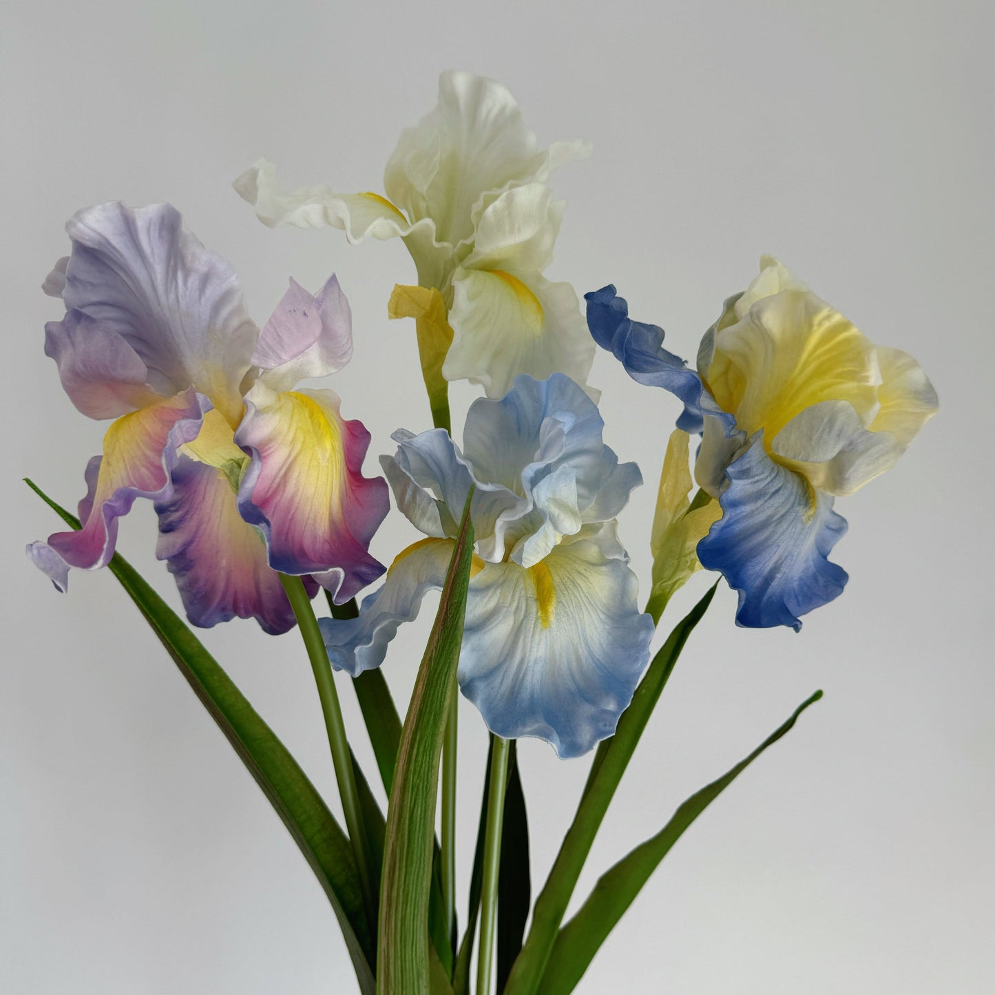 29" Faux Iris Flower Branch