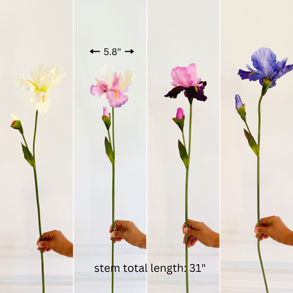 31" Faux Iris Flower Branch